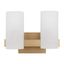 Rhode Satin Brass 2-Light Vanity with Etched Glass Shades