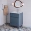 Bernay 24" Blue Freestanding Bathroom Vanity with Ceramic Top