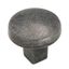 Wrought Iron Round Cabinet Knob with Mounting Hardware