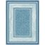 Blue Synthetic Non-Slip Washable Rectangle Area Rug