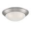 Tap Collection Brushed Nickel 3-Light Flush Mount for Indoor/Outdoor