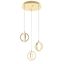 Lock 23" Satin Brass Aluminum LED Round Pendant Light