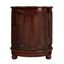 Thurmond Dark Brown Round Wood Drum Side Table with Storage