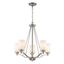 Mod Pod 25" Brushed Nickel Transitional 5-Light Chandelier