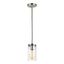 Zire Mini 4" Brushed Nickel Pendant with Clear Glass Shade