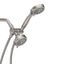 Brushed Nickel Multi-Head Handheld Shower with Pulse Jet