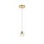 Eren Gold Finish 5.5" Crystal Globe Pendant Light