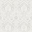 Fernback Grey Ornate Botanical Non-Woven Wallpaper