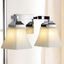 Staunton Chrome 2-Light LED Vanity Light with Glass Shades