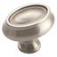 Satin Nickel Oval Cabinet Knob with Mounting Hardware