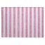 Pink and White Striped Synthetic Washable Area Rug