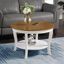 American Heritage Beige Round Wood Coffee Table