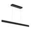 46" Black Aluminum Modern Linear LED Pendant Light