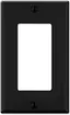 Black Standard Nylon Decorator Wall Plate, 1-Gang