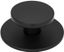 Matte Black Round Zinc Cabinet Knob with Backplate