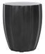 Jaslyn Modern Black Concrete Round Accent Table 21"