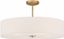 Transitional 24" Brass Drum LED Ceiling Light