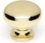 1 1/4" Round Unlacquered Brass Traditional Knob