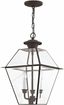 Westover Black Glass 3-Light Outdoor Pendant Lantern