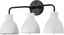 Sloan Matte Black 3-Light Modern Bell Vanity Wall Fixture