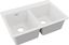 White Quartz Double Bowl Drop-In Kitchen Sink