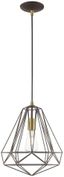 Contemporary Bronze Geometric Mini Pendant Light