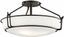 Alkire 22" Olde Bronze Semi-Flush Ceiling Light with Satin Etched Glass