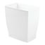 White Rectangular Plastic Bathroom Wastebasket with Wheels