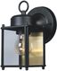 Elegant Black Steel Outdoor Lantern Sconce with Clear Glass