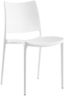 Luna Modern Minimalist White Polypropylene Stackable Side Chair