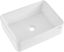 White Ceramic Rectangular Above-Counter Vessel Sink