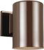 Bronze Cylinder Direct Wired Outdoor Wall Lantern