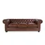 Cobblestone Camel 95'' Rolled Arm Chesterfield Sofa with Nailhead Details