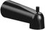 Matte Black Modern Wall Mounted Tub Spout with Diverter