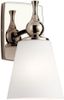 Polished Nickel 6'' Wall Sconce with Satin Etched Glass