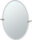 Frameless Oval Bathroom Vanity Mirror with Satin Nickel Finish