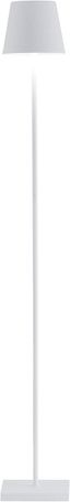 White Adjustable Cordless Outdoor Metal Floor Lamp