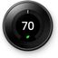 Mirror Black Programmable Wi-Fi Thermostat with Voice Control