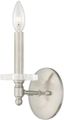 Bancroft Elegance Brushed Nickel 1-Light Crystal Sconce