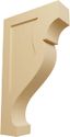 Alder Hand-Carved 14" Wood Corbel Bracket