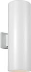 Cylindrical White Tempered Glass Dimmable Sconce - 2 Light