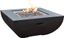 Black 37-Inch Square Gas Fire Pit Table