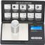 Black Stainless Steel Digital Pocket Scale with Calibration Weight