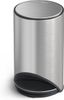 Stainless Steel 10L Slimline Pedal Trash Can with Soft-Close Lid