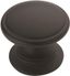 Ravino 1-1/4 Inch Matte Black Round Cabinet Knob