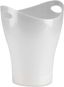 Metallic White 13" Contemporary Plastic Wastebasket