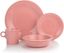 Peony Pink Ceramic 4-Piece Dinnerware Set