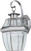 Antique Brushed Nickel Outdoor Lantern with Clear Glass Shade