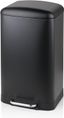 Black Stainless Steel 40L Rectangular Step Trash Can