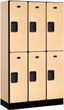 Maple Double Tier Lockable Wood Locker Unit